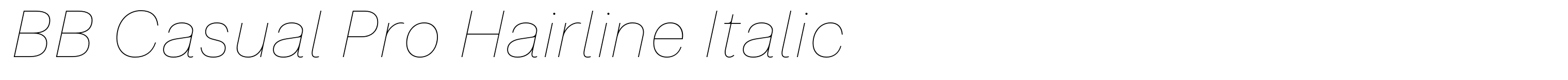 BB Casual Pro Hairline Italic